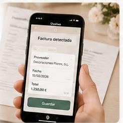 Factura escaneada en el móvil