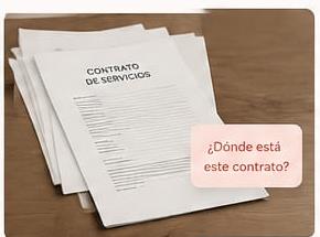 Contratos impresos apilados